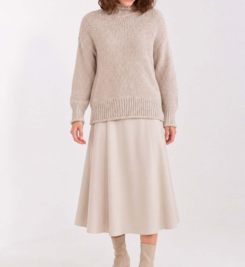 Relaxed Turtleneck Knit Jumper
