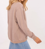 Long-sleeved sweatshirt with a stand collar