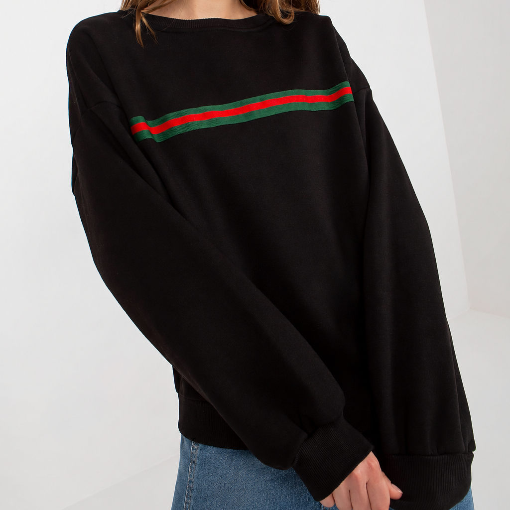 Sweatshirt with a chest stripe