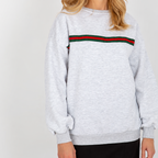 Sweatshirt with a chest stripe