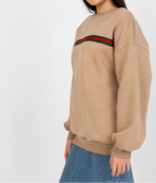Sweatshirt with a chest stripe