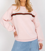 Sweatshirt with a chest stripe