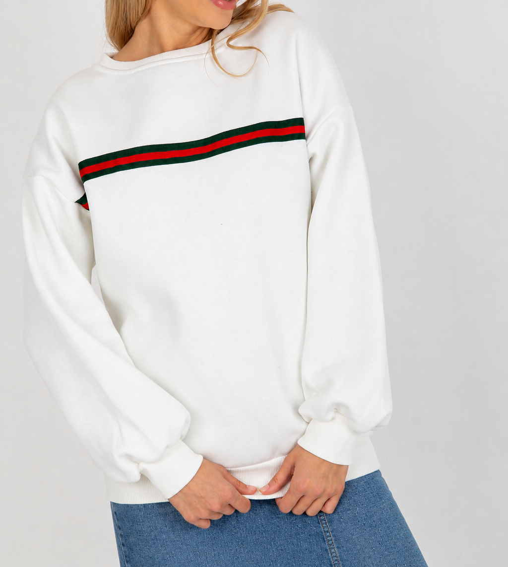 Sweatshirt com risca no peito