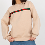 Sweatshirt with a chest stripe