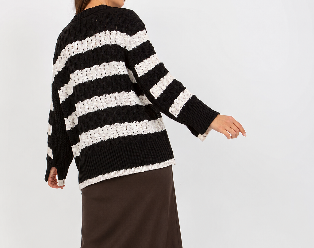 Loose-Fit Striped Knit Jumper