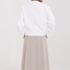 Korte sweater met rits en zakken