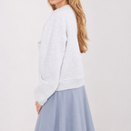 Korte sweater met rits en zakken
