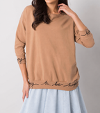 Sweatshirt com mangas a três quartos