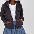Zip-up hooded sweatshirt