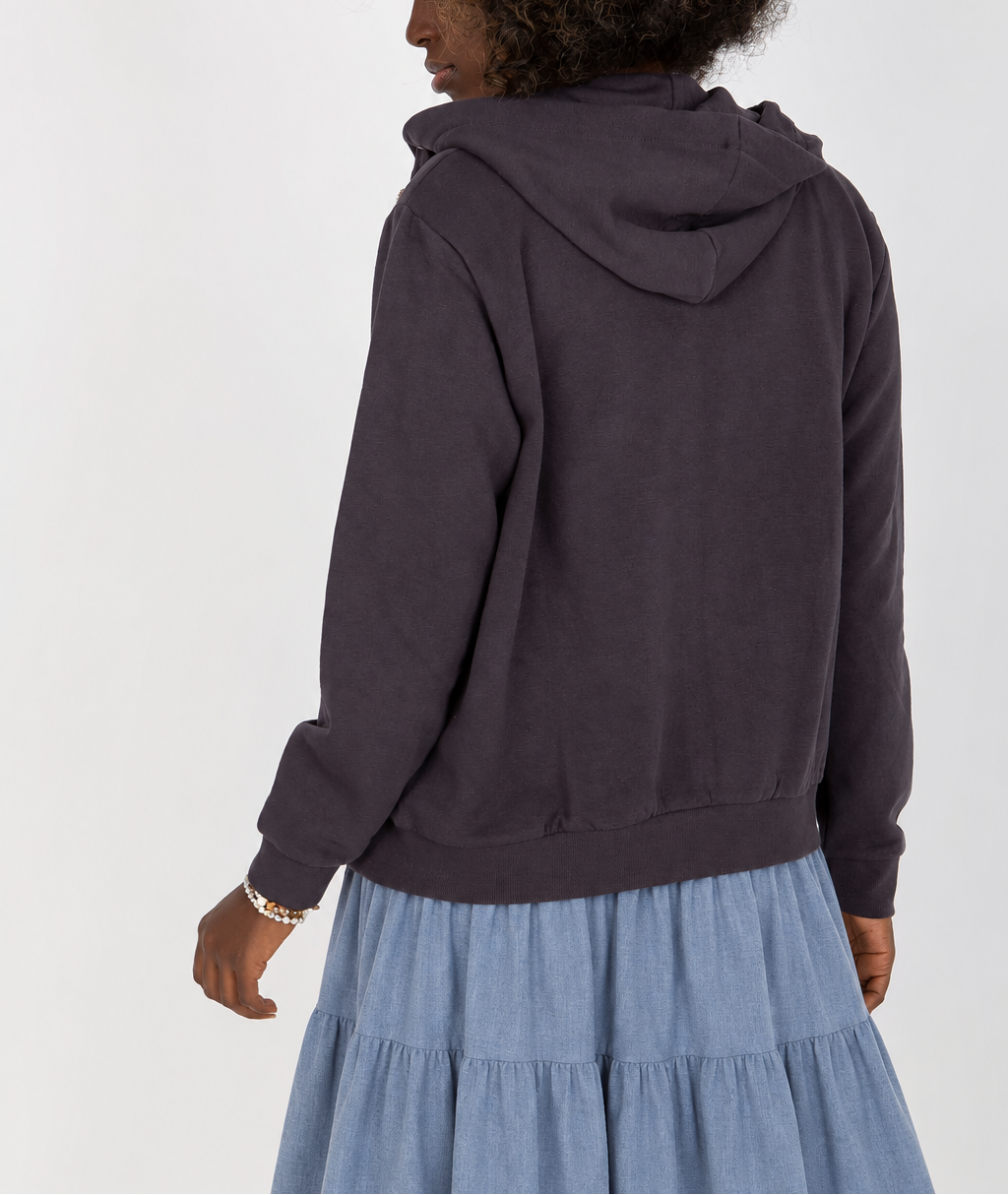 Zip-up hooded sweatshirt