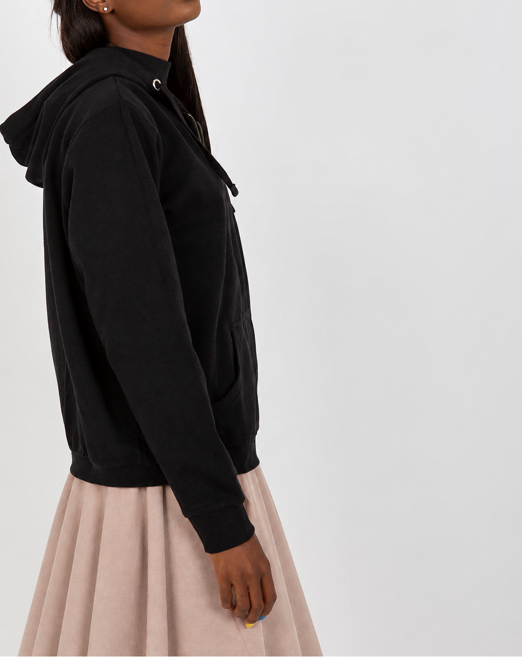 Zip-up hooded sweatshirt