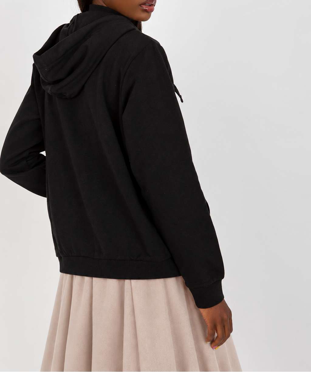 Zip-up hooded sweatshirt