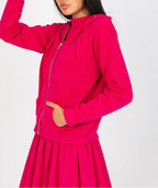 Zip-up hooded sweatshirt