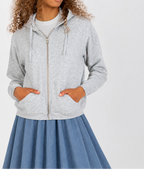 Zip-up hooded sweatshirt