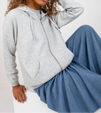 Zip-up hooded sweatshirt