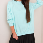 Long-sleeved sweatshirt with a stand collar