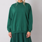 Long-sleeved sweatshirt with a stand collar