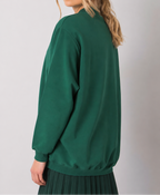 Long-sleeved sweatshirt with a stand collar