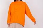 Long-sleeved sweatshirt with a stand collar