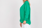 Long-sleeved sweatshirt with a stand collar