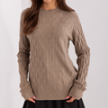 Textured jumper with a round neckline