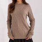 Camisola com textura e decote redondo