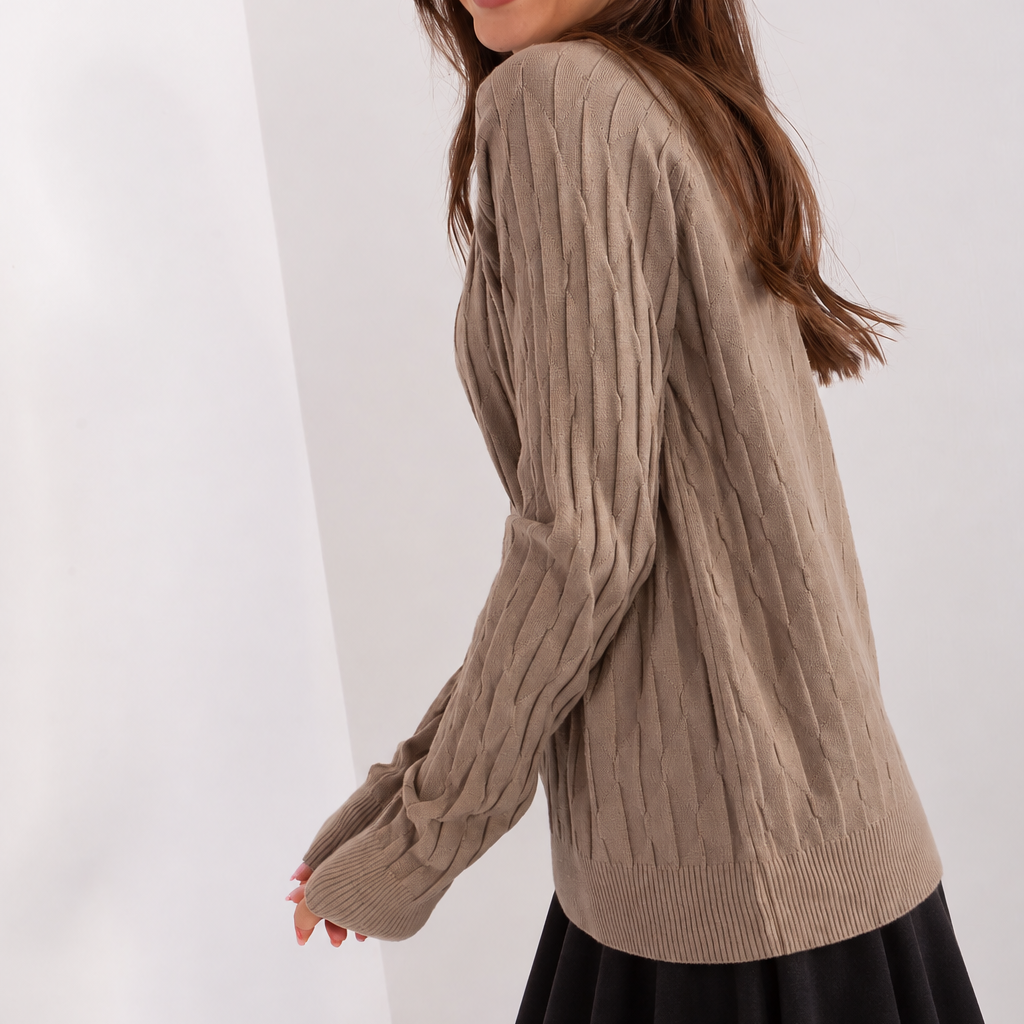 Camisola com textura e decote redondo