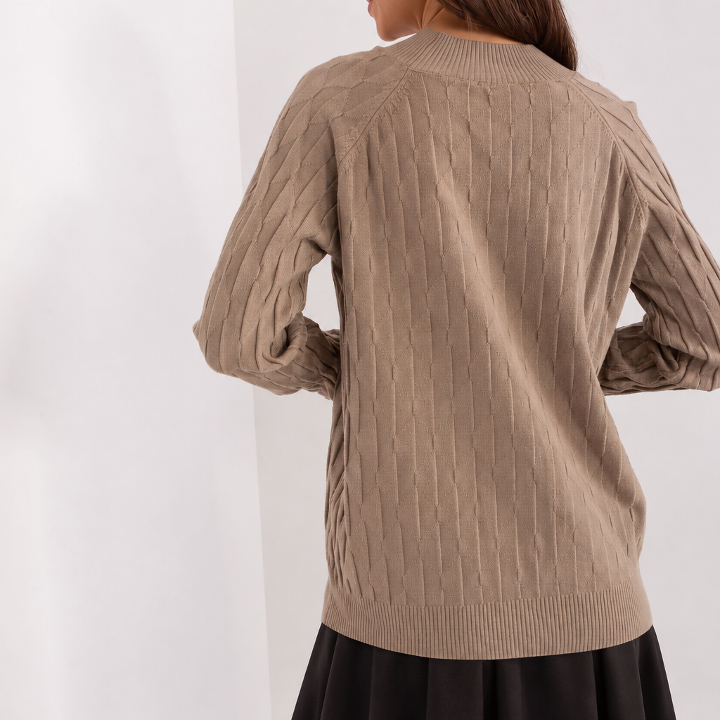 Camisola com textura e decote redondo