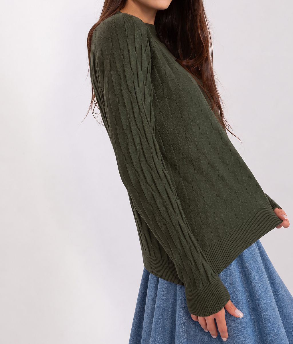 Camisola com textura e decote redondo