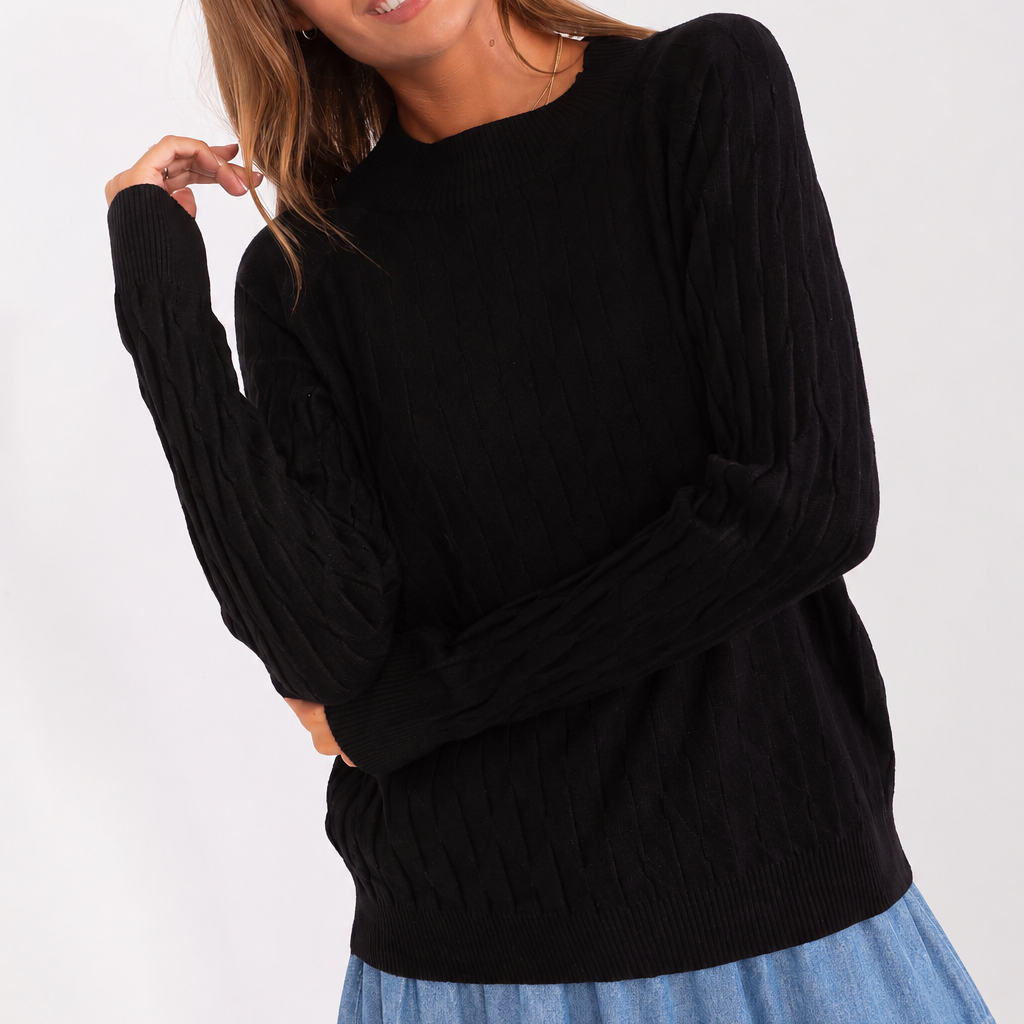 Camisola com textura e decote redondo