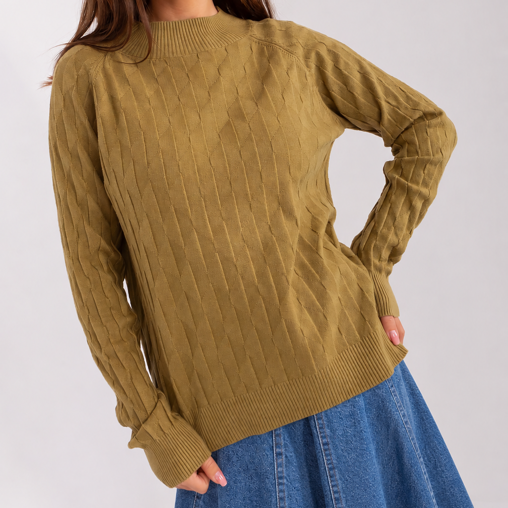 Camisola com textura e decote redondo