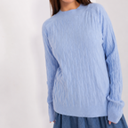 Camisola com textura e decote redondo