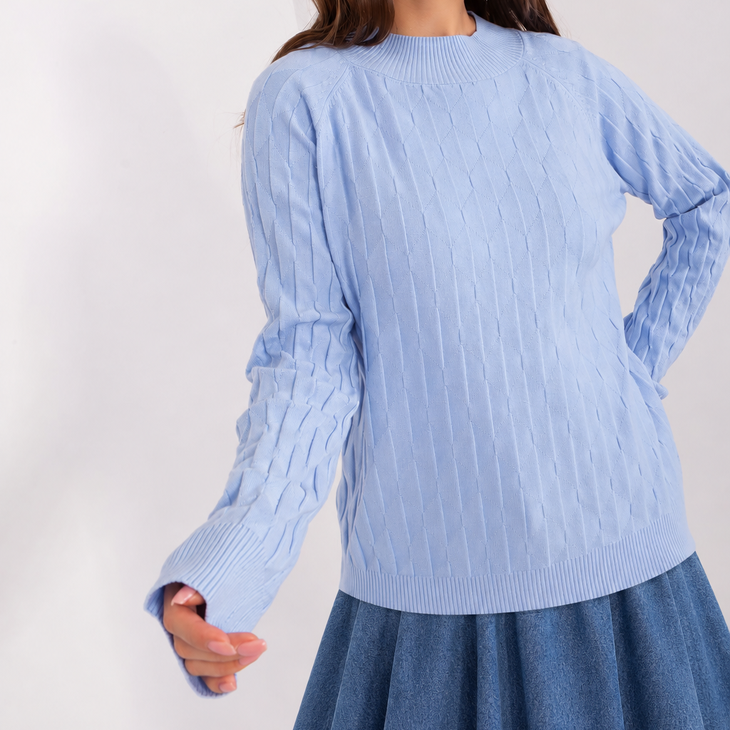 Camisola com textura e decote redondo