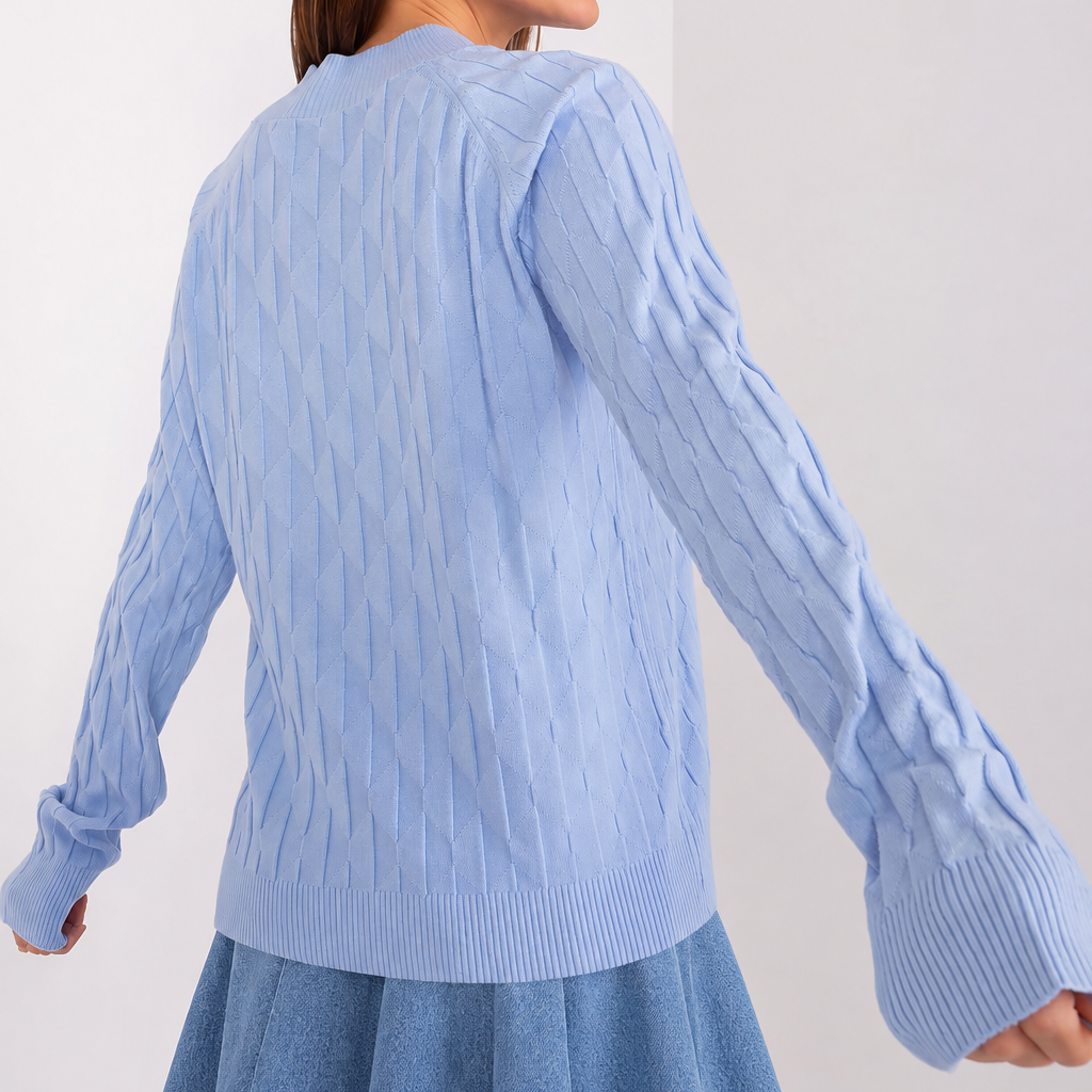Camisola com textura e decote redondo