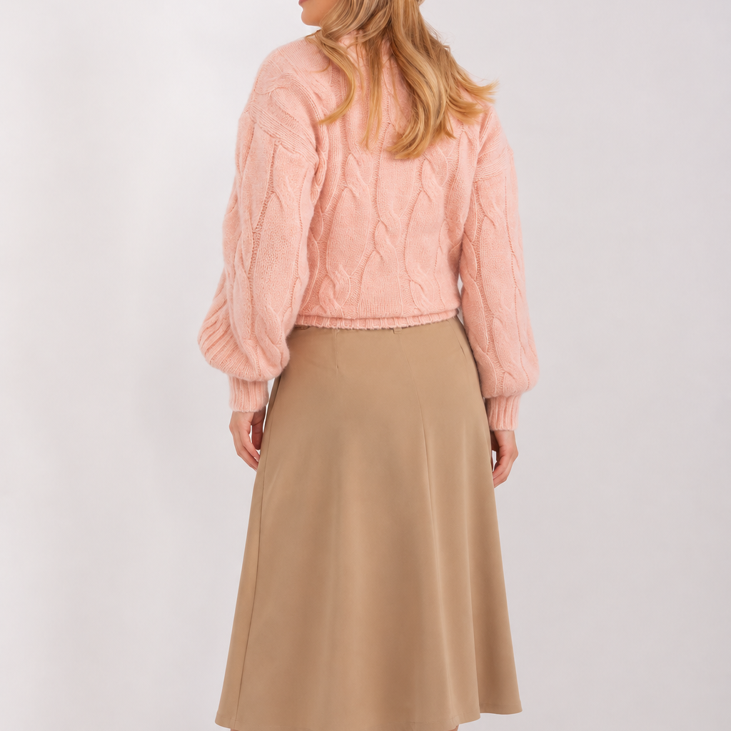 Camisola de malha com padrão entrançado